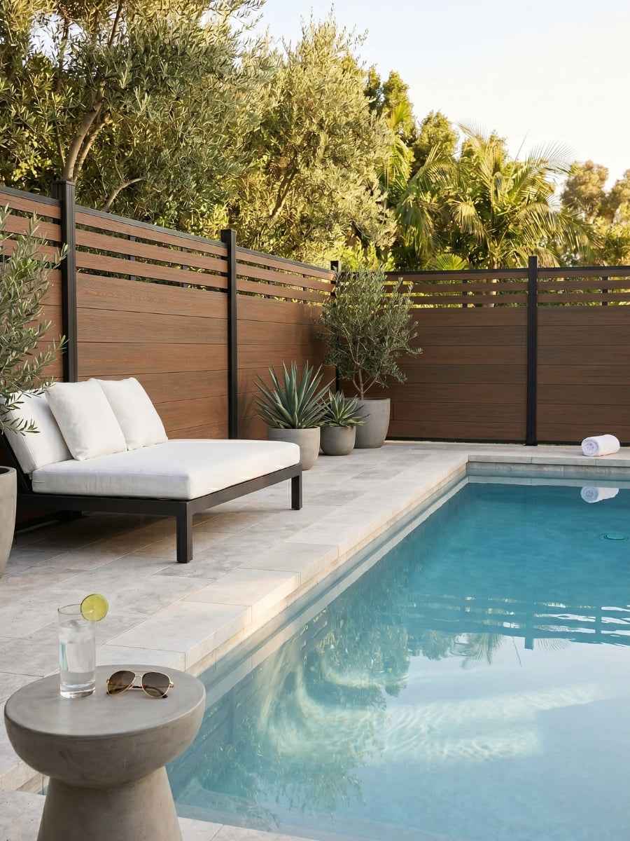 Top Lattice Privacy Composite Fence Wholesale Price  - Walnut