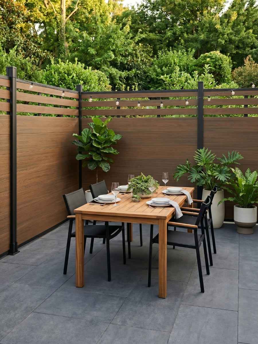 Top Lattice Privacy Composite Fence Wholesale Price  - Walnut