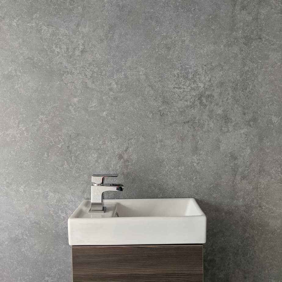 8mm Light Concrete Bathroom Wall Panel - Pack of 4
