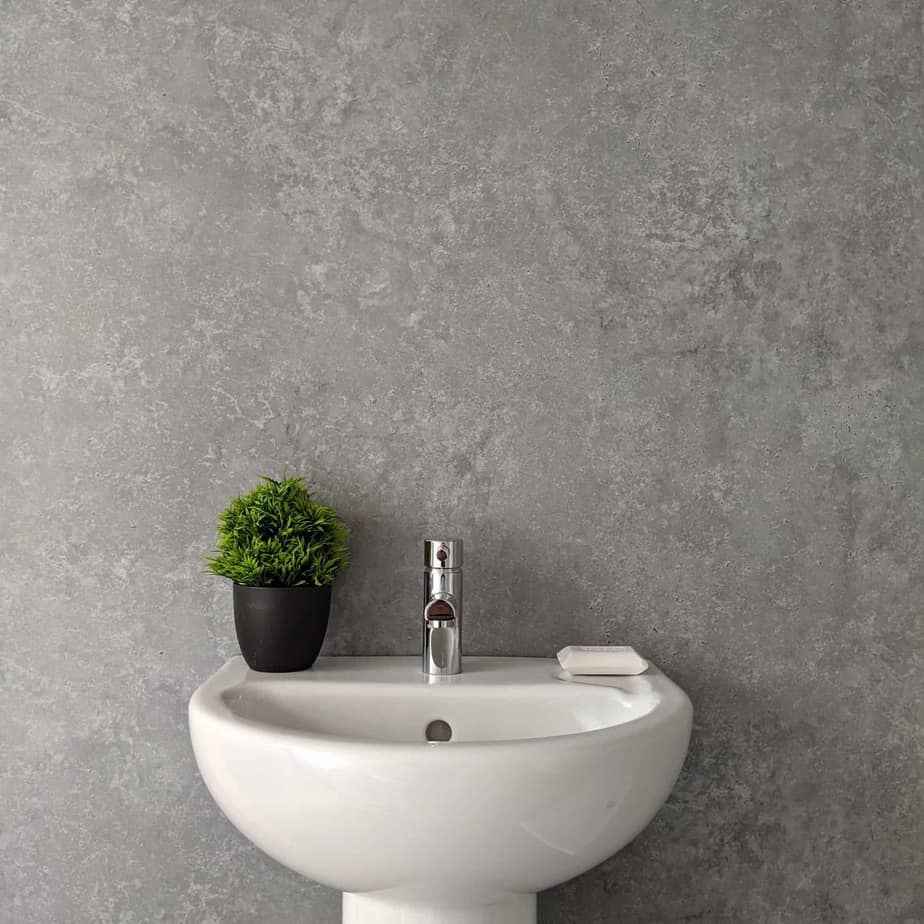 8mm Light Concrete Bathroom Wall Panel - Pack of 4