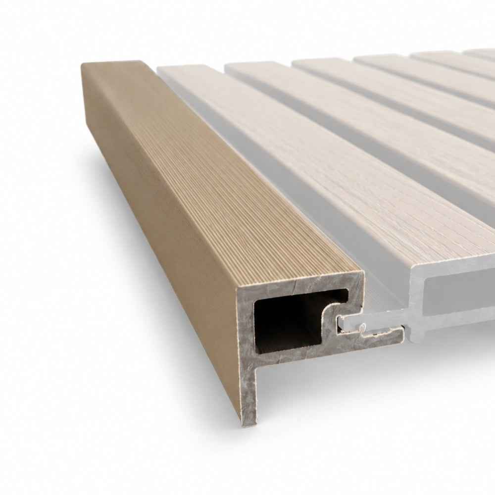 2.6M Light Brown WPC Cladding Starter Trim