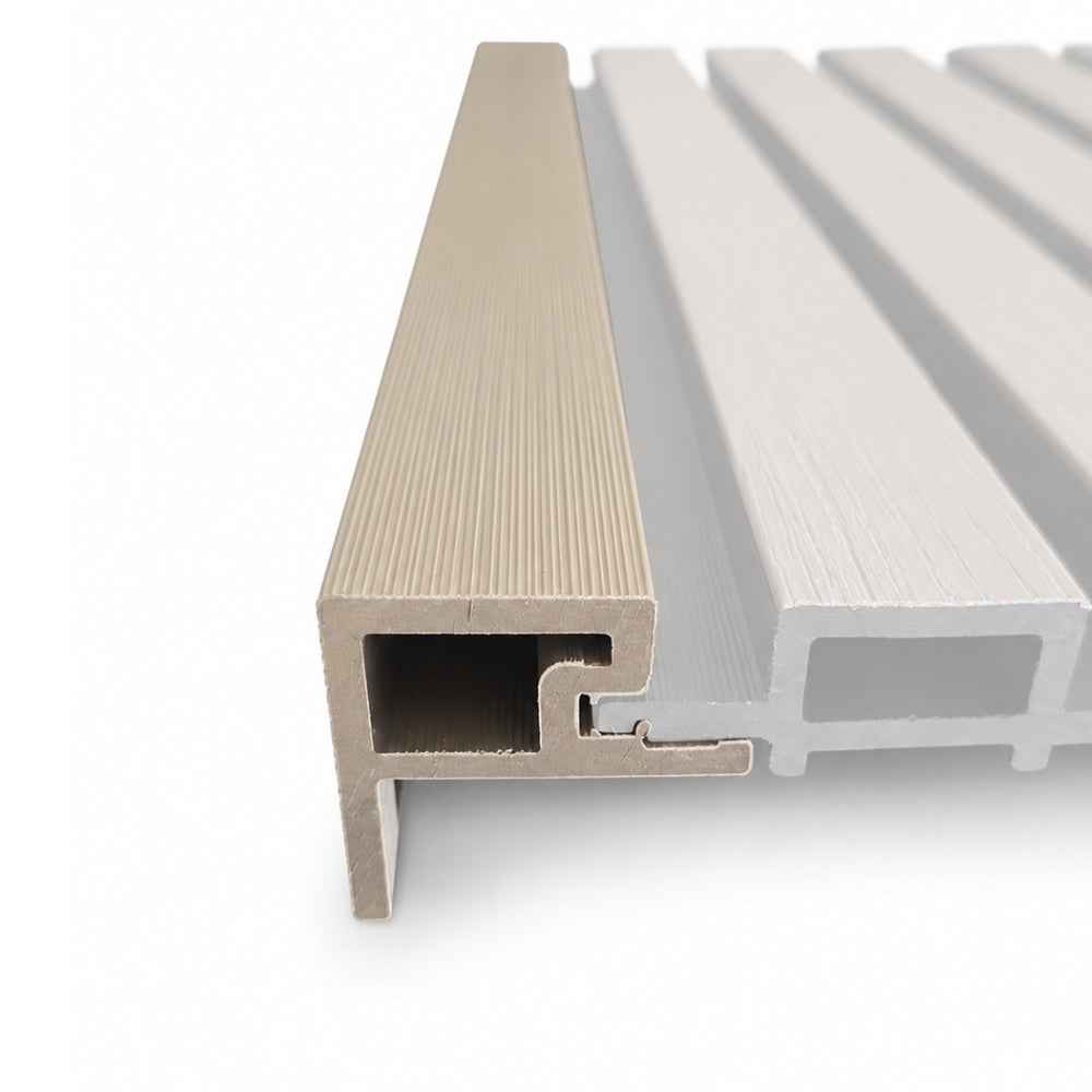 2.6M Light Brown WPC Cladding Starter Trim