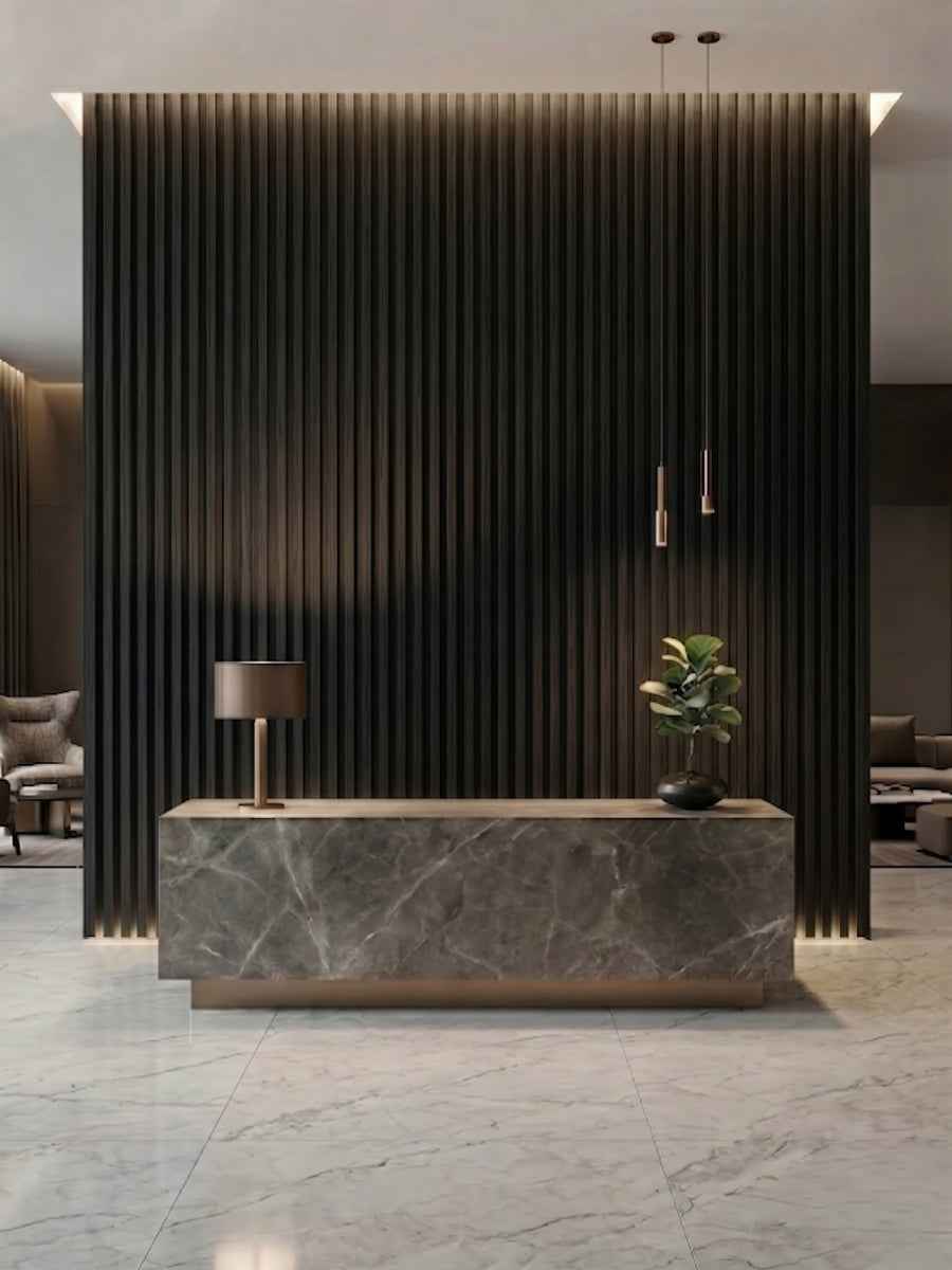 Luxe Noir WPC Fluted 3D Wall Panels |  42.9 sq. ft./Box