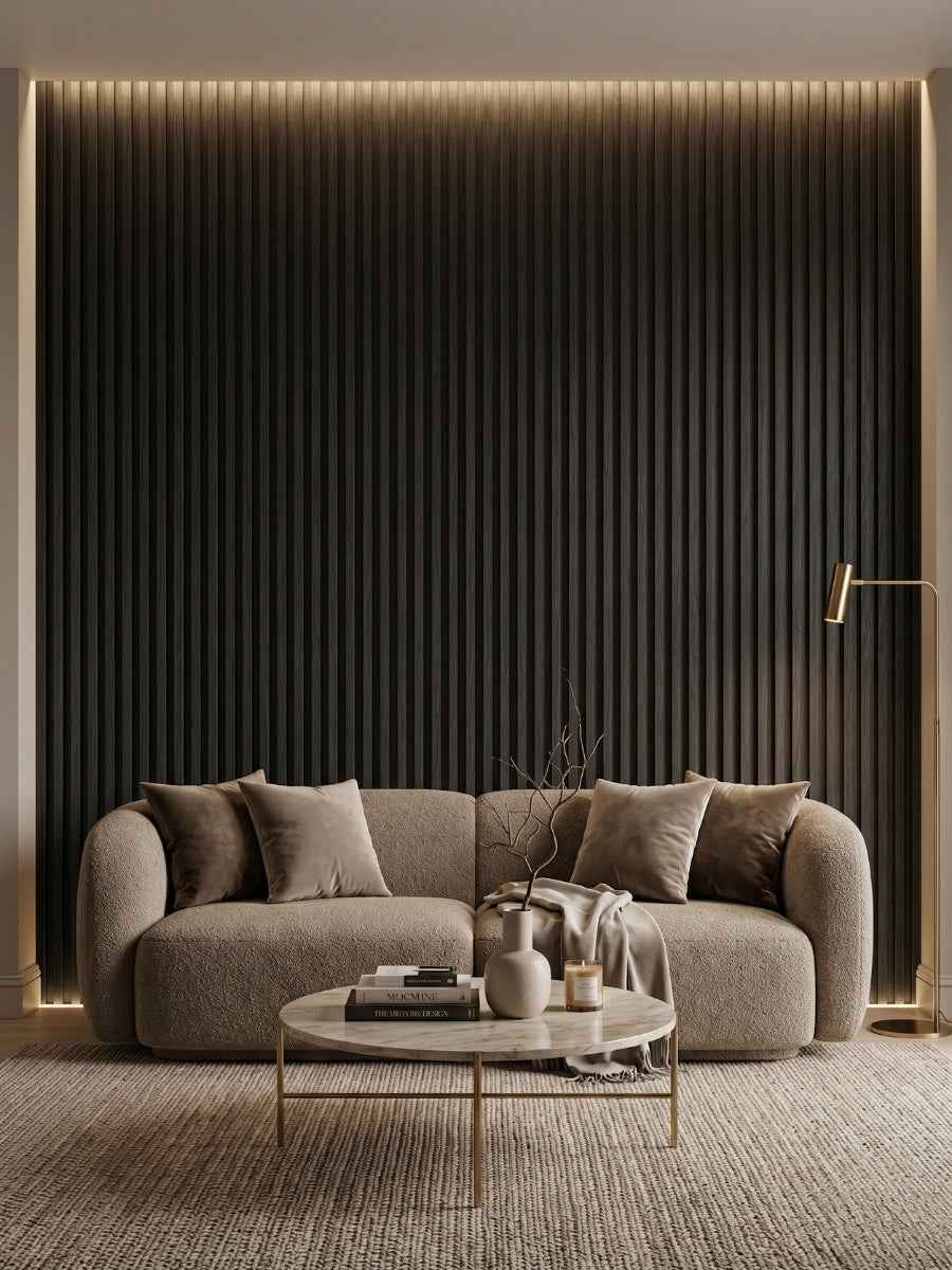 Luxe Noir WPC Fluted 3D Wall Panels |  42.9 sq. ft./Box