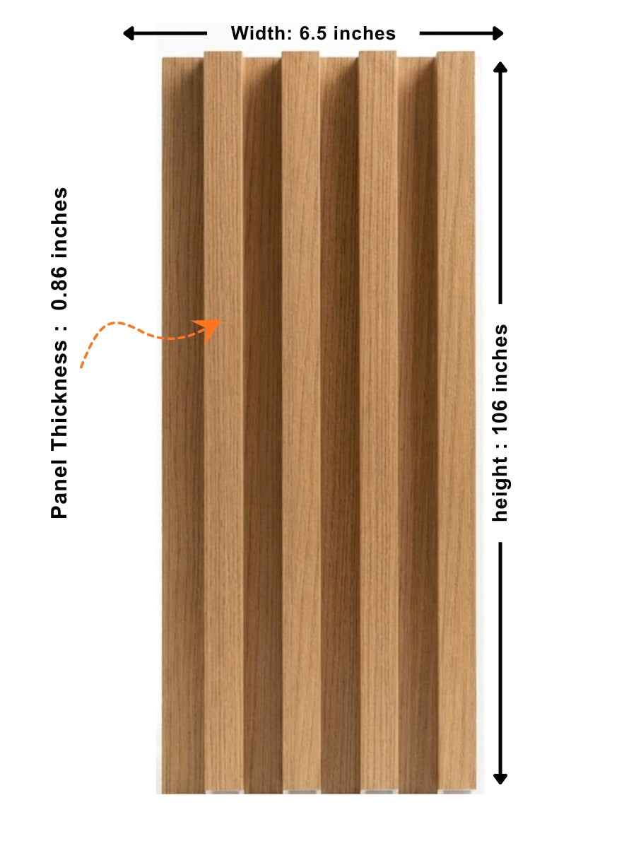 Maple Slate WPC Fluted 3D Wall Panels | 42.9 sq. ft./Box