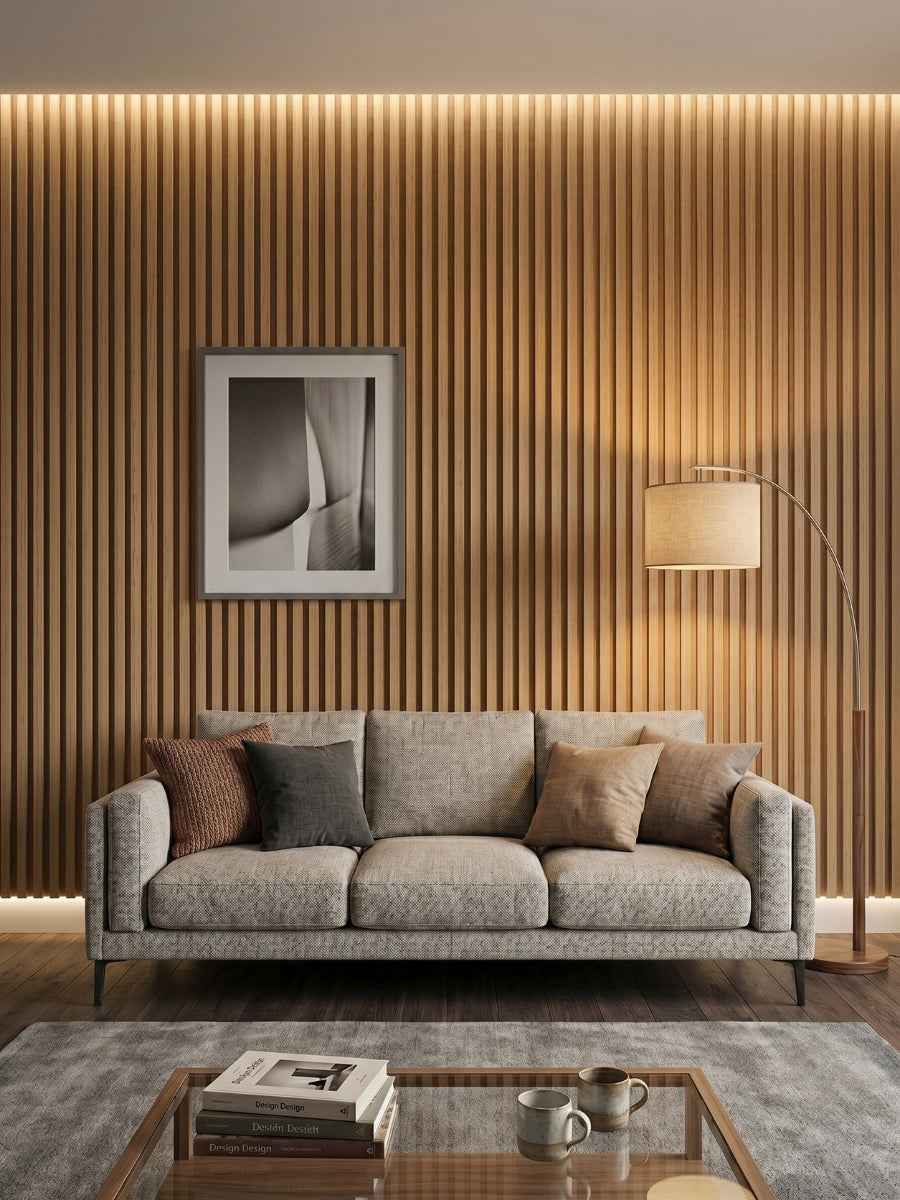 Maple Slate WPC Fluted 3D Wall Panels | 42.9 sq. ft./Box