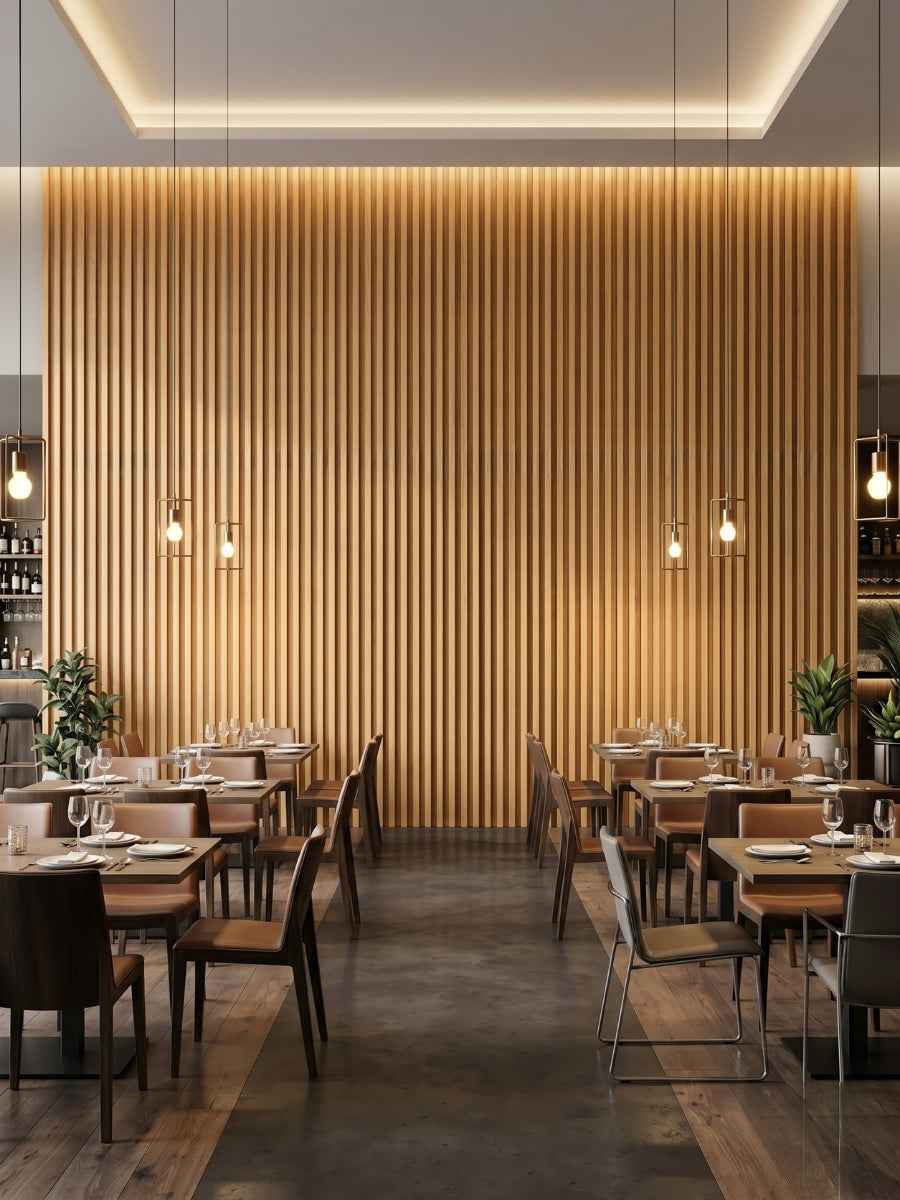 Maple Slate WPC Fluted 3D Wall Panels | 42.9 sq. ft./Box