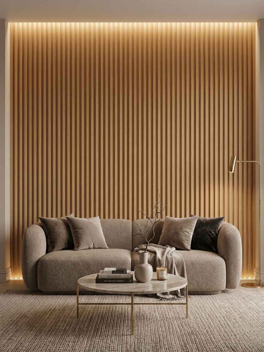 Maple Slate WPC Fluted 3D Wall Panels | 42.9 sq. ft./Box