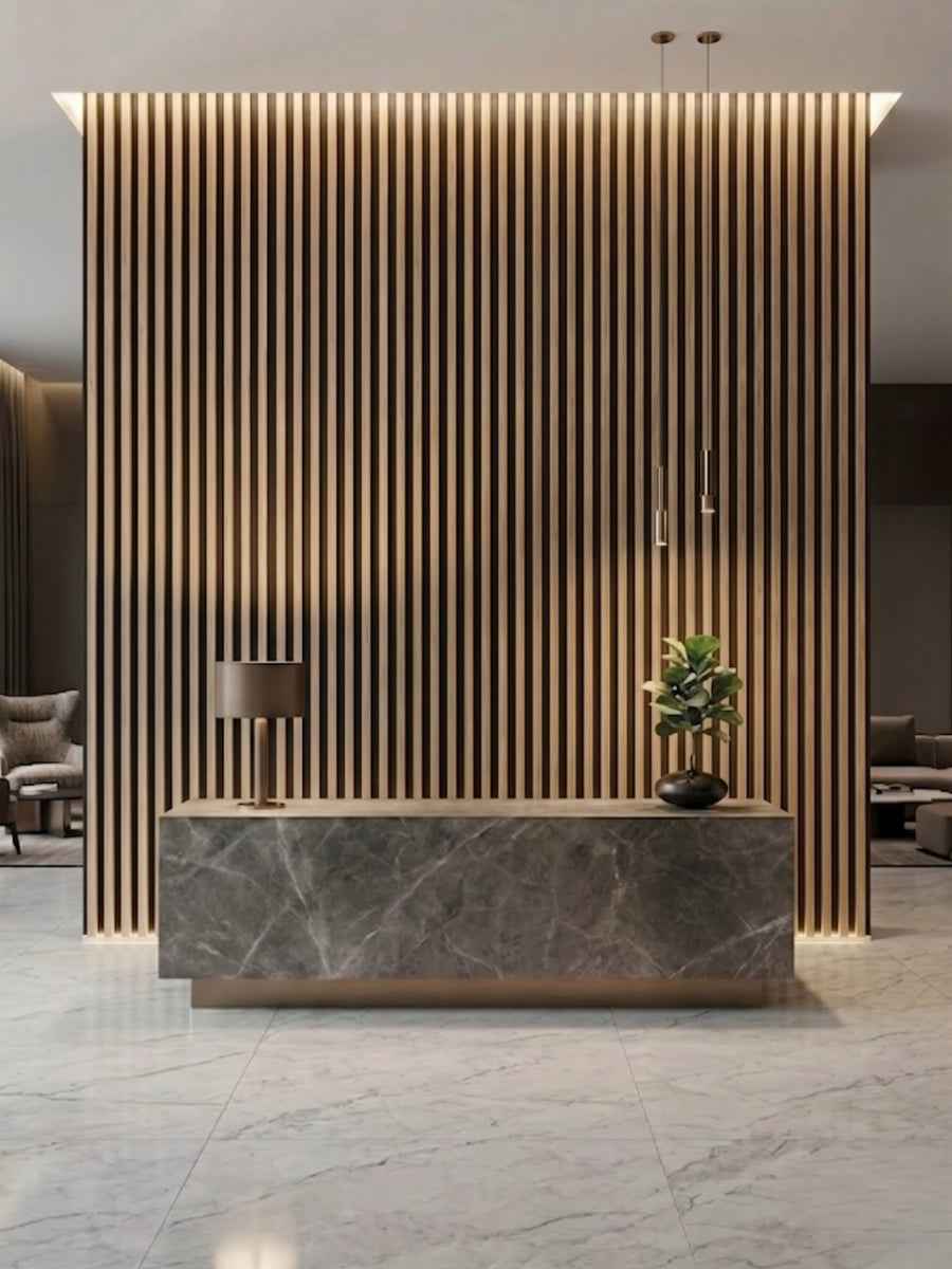 Maple Slate Black WPC Fluted 3D Wall Panels |  42.9 sq. ft./Box