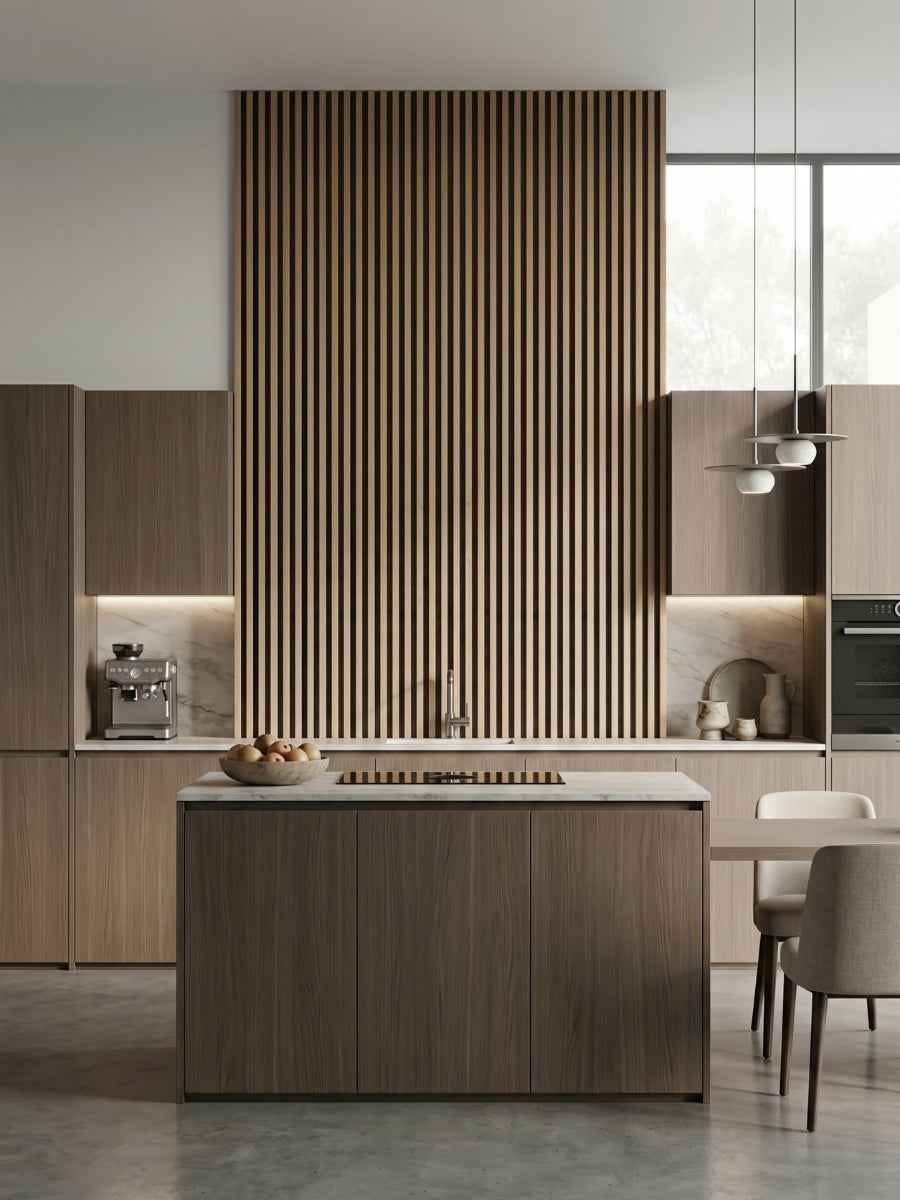 Maple Slate Black WPC Fluted 3D Wall Panels |  42.9 sq. ft./Box