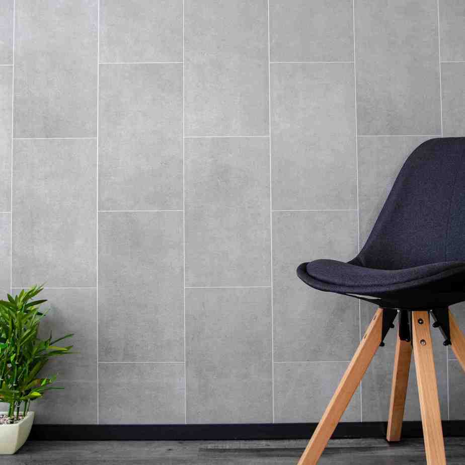 8mm Modern Grey Tile Effect Bathroom Wall Panel - Pack of 4 - Wall Forma