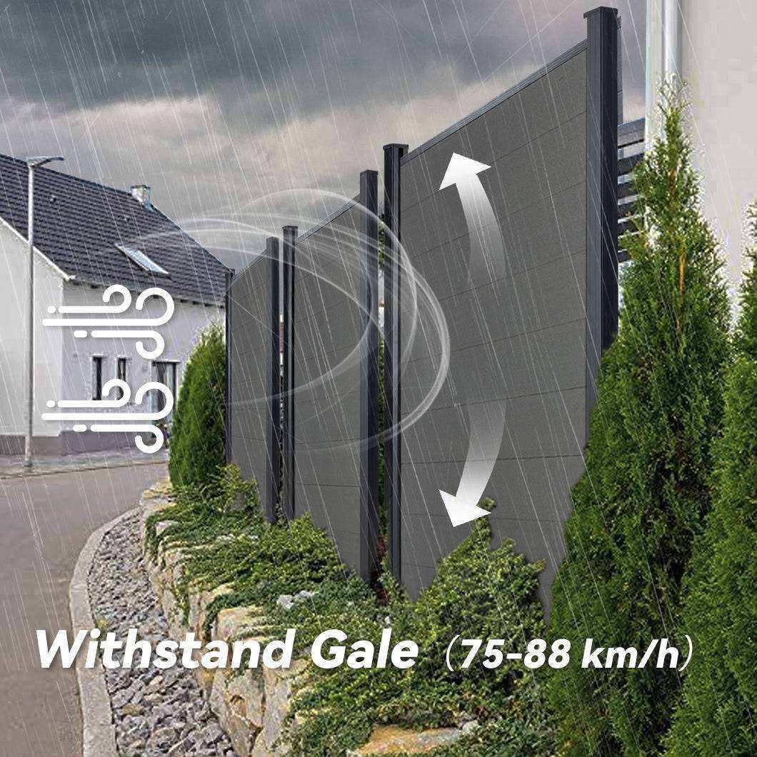 Composite Fence Co-extrusion Discounted Price -Silver Gray - Wall Forma