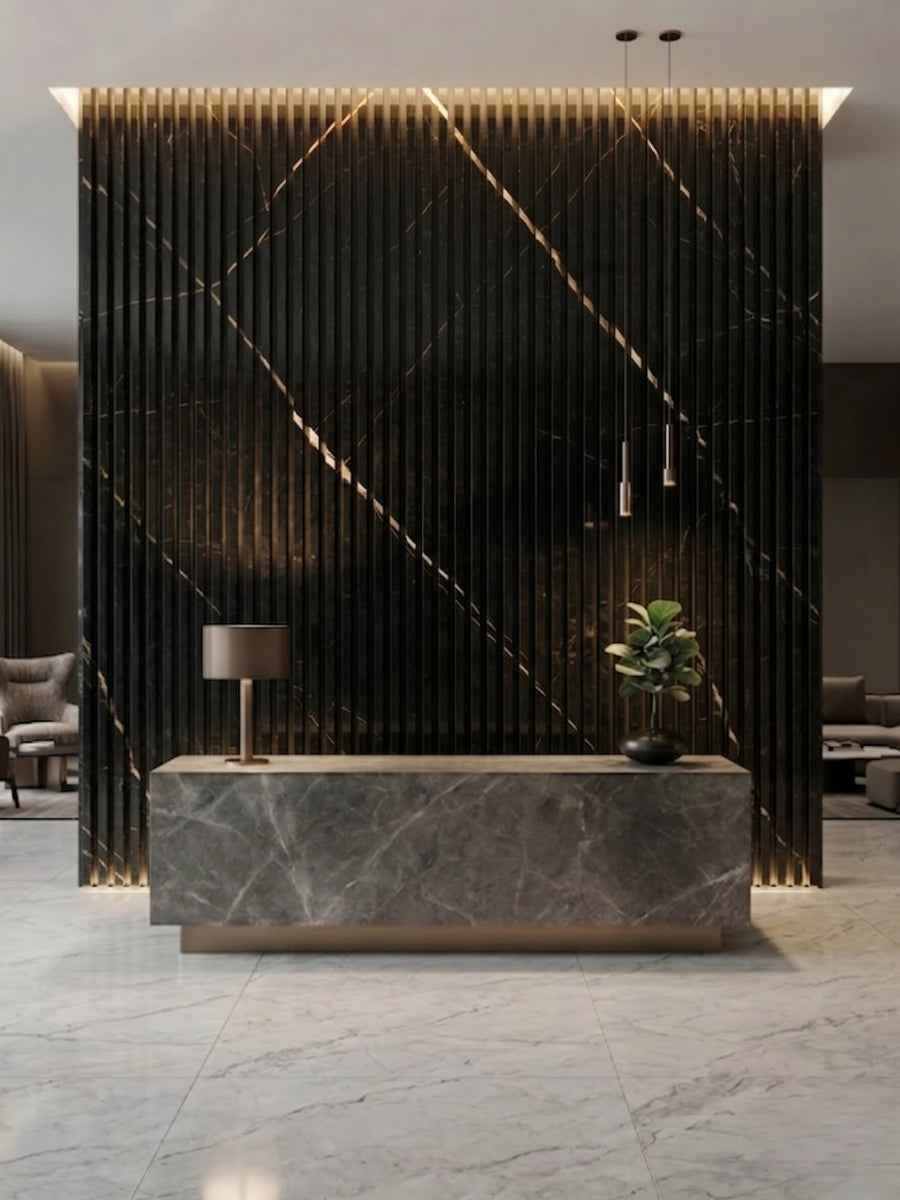 Noir Royale WPC Fluted 3D Wall Panels |  42.9 sq. ft./Box