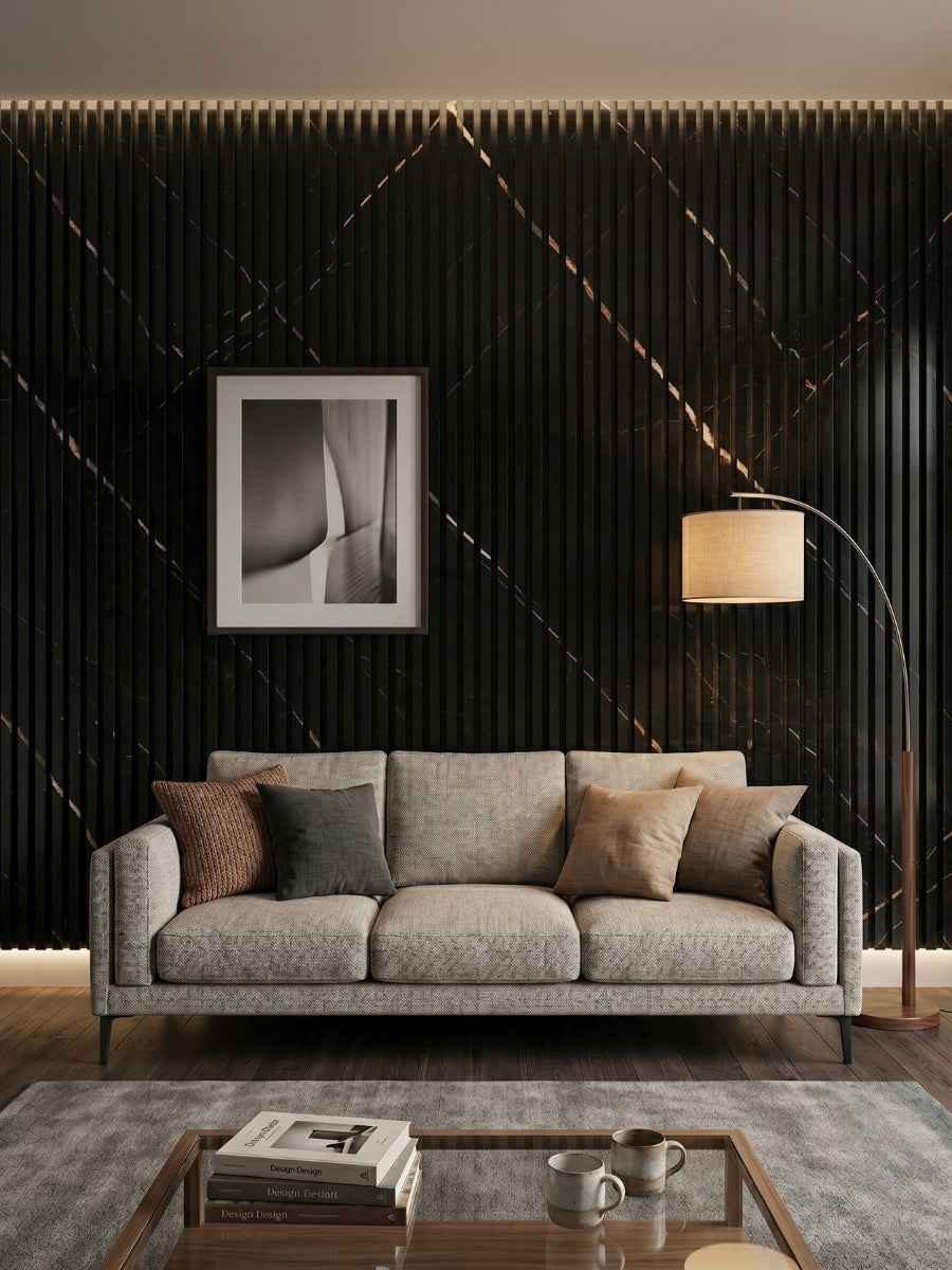 Noir Royale WPC Fluted 3D Wall Panels |  42.9 sq. ft./Box