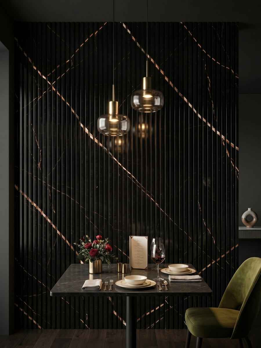Noir Royale WPC Fluted 3D Wall Panels |  42.9 sq. ft./Box
