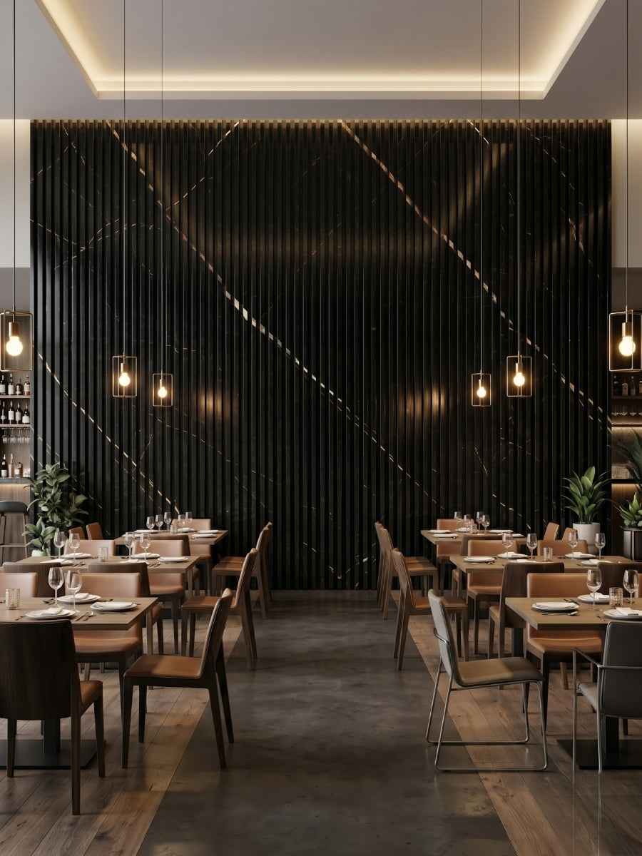 Noir Royale WPC Fluted 3D Wall Panels |  42.9 sq. ft./Box