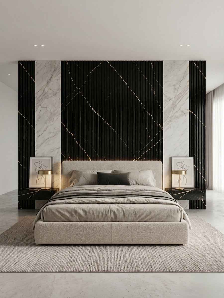 Noir Royale WPC Fluted 3D Wall Panels |  42.9 sq. ft./Box