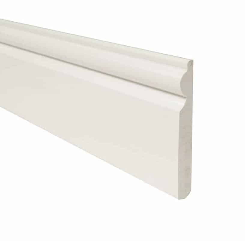 95mm x 2500mm White Taurus Skirting Board 2.5M - Wall Forma