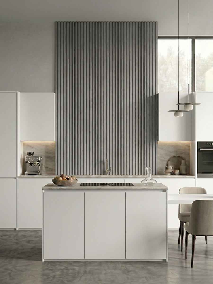 Oak Gray WPC Fluted 3D Wall Panels |  42.9 sq. ft./Box