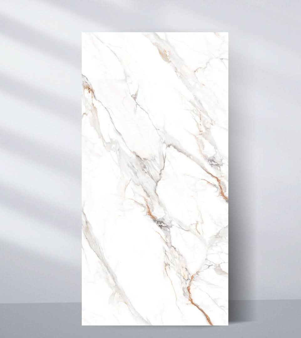 3D White wave Azure PVC Marble Sheets | Waterproof | 4x8 ft (32 sq. ft) - Wall Forma