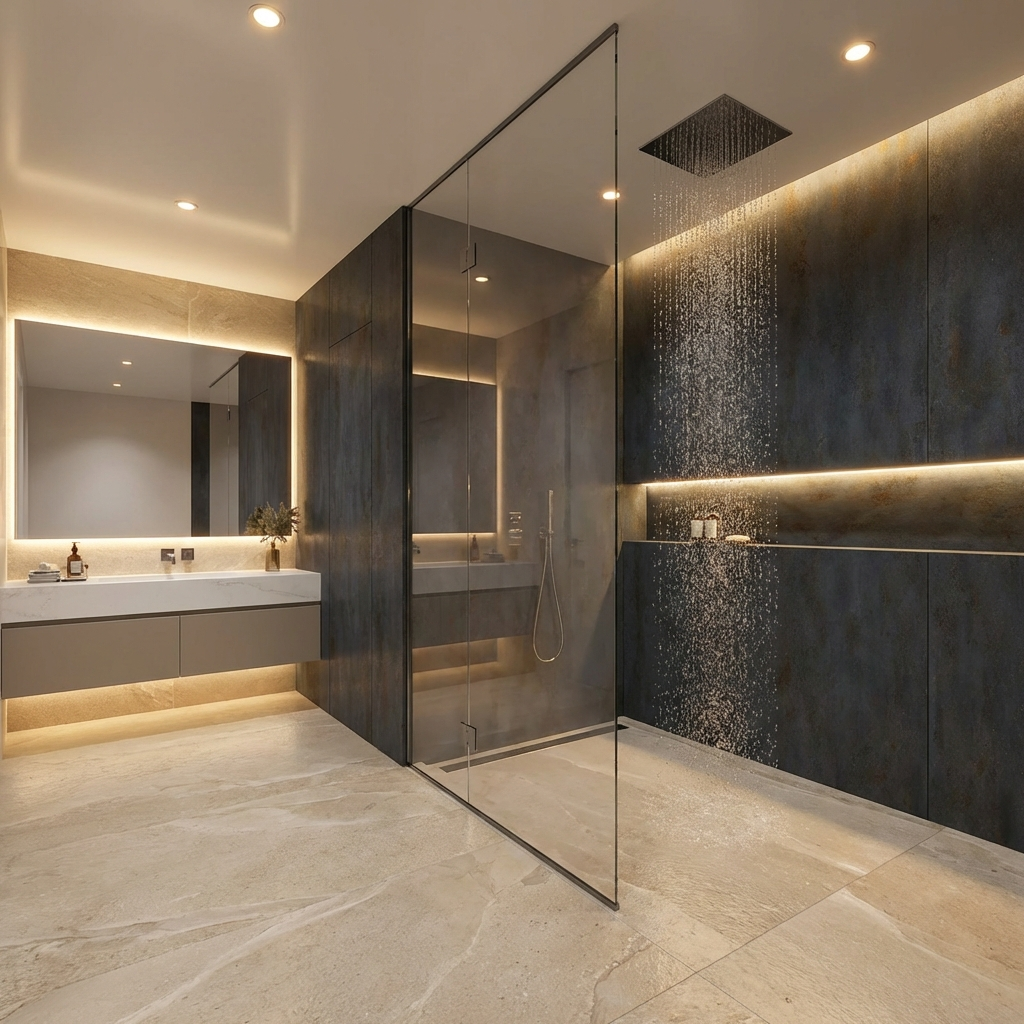 Dark Charcoal Stone Panels - Waterproof Rough Texture PVC Sheets