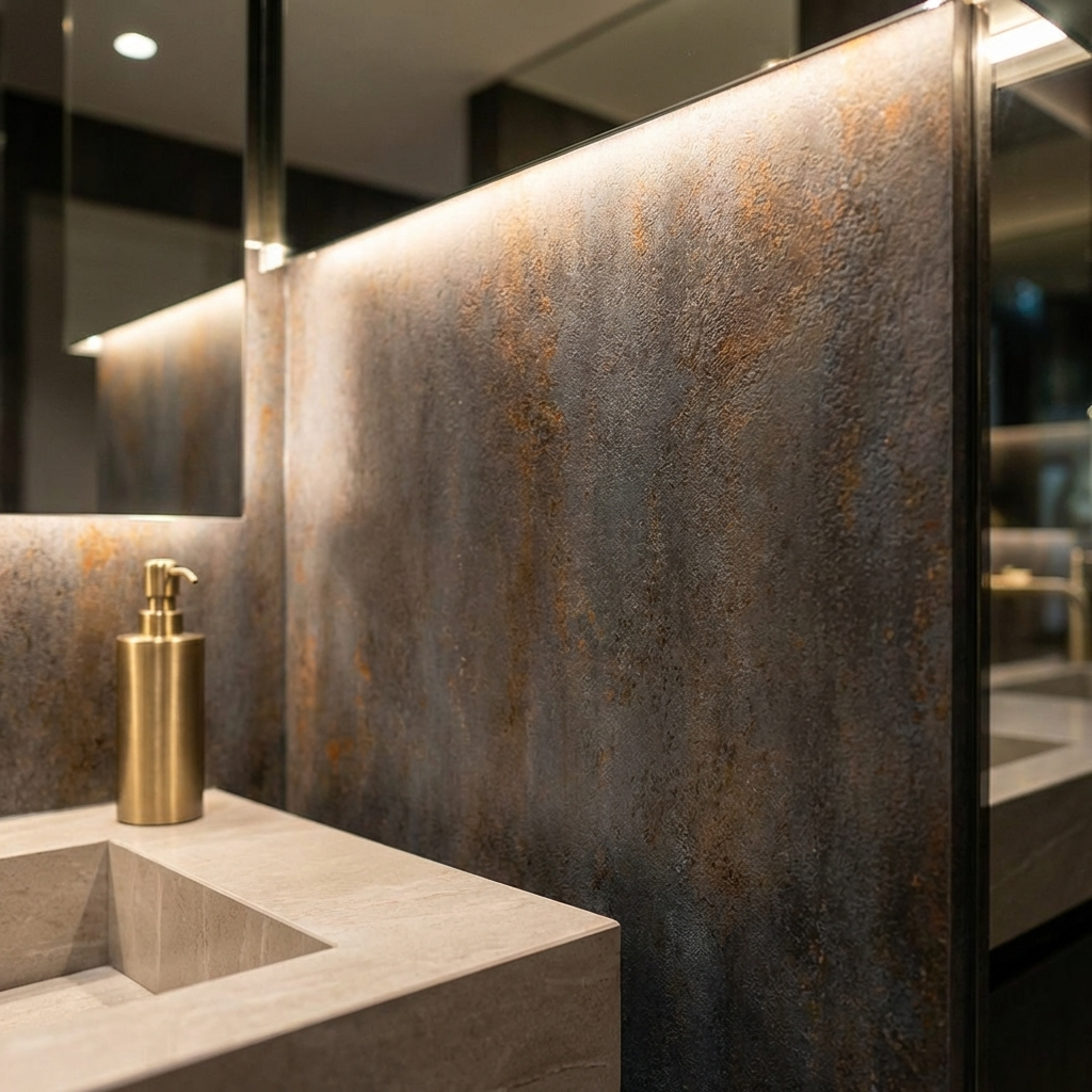 Dark Charcoal Stone Panels - Waterproof Rough Texture PVC Sheets - Wall Forma