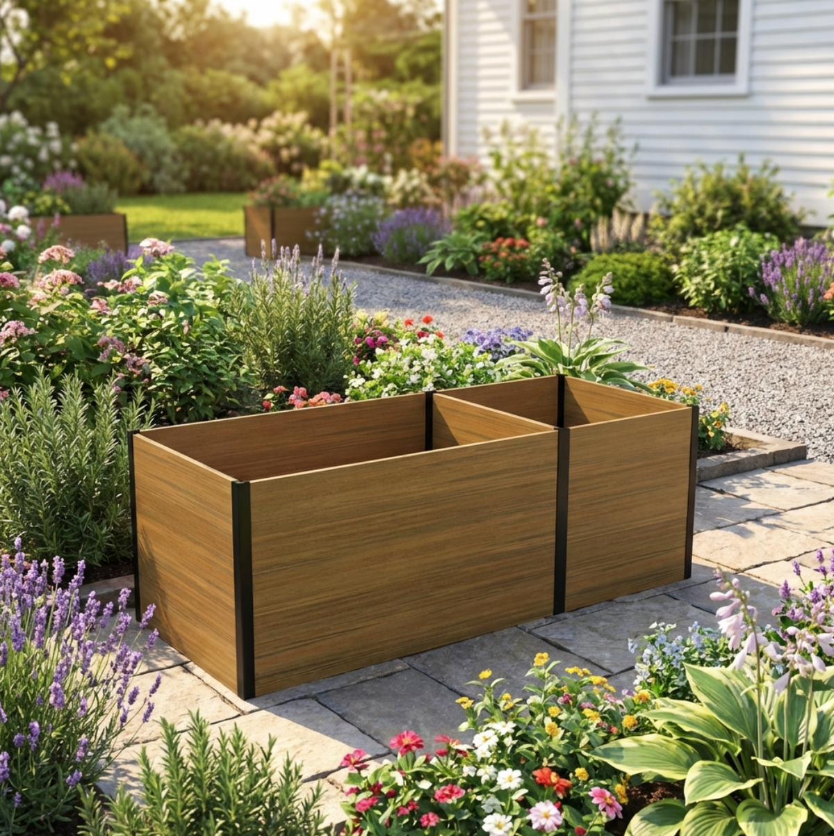 Modular Raised Garden Bed – Expandable Rectangular & Square Design (No bottom panel)