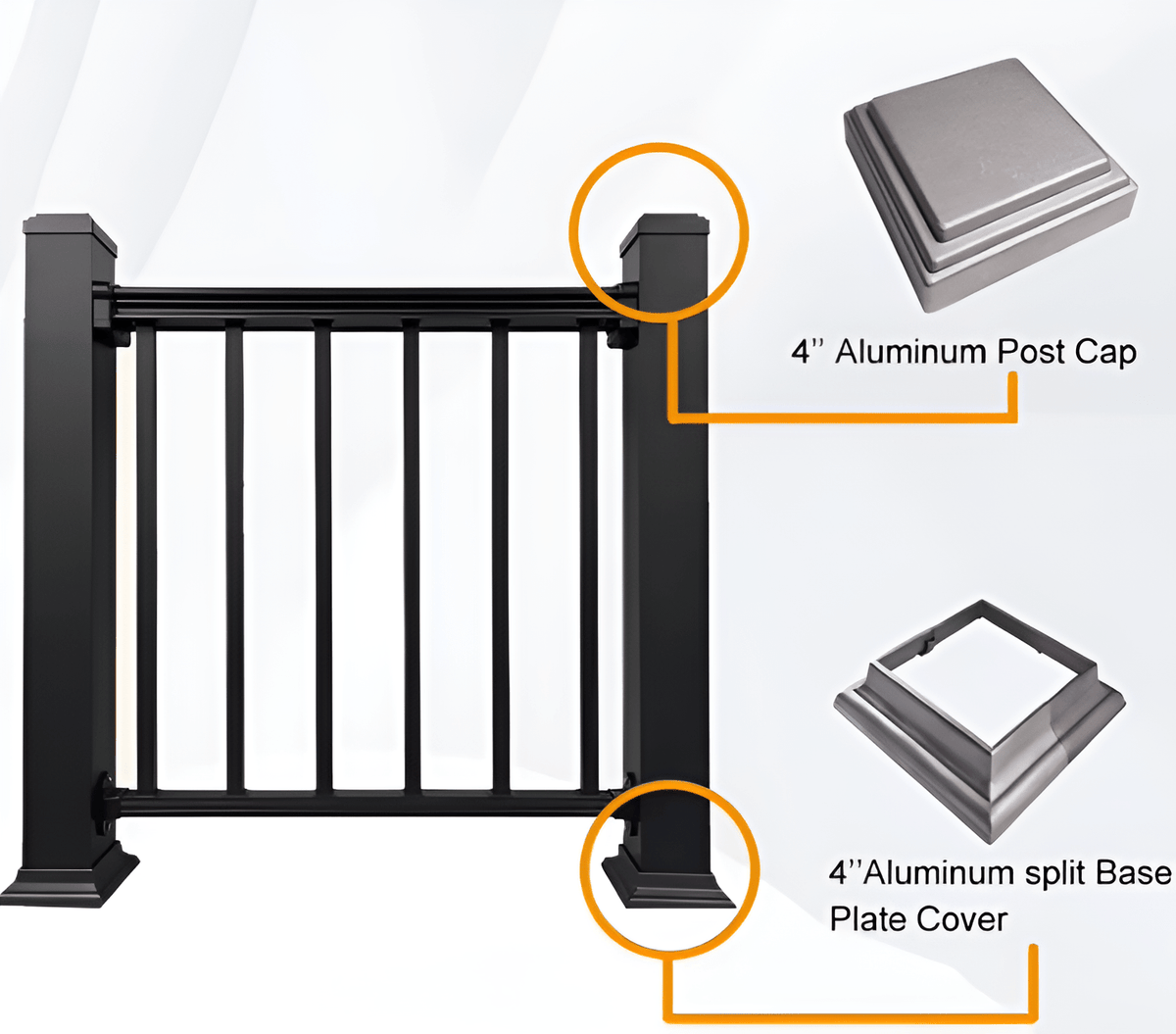 6-ft x 42-in Composite Railing Kit - Durable, Easy to Install & Low-Maintenance - Wall Forma