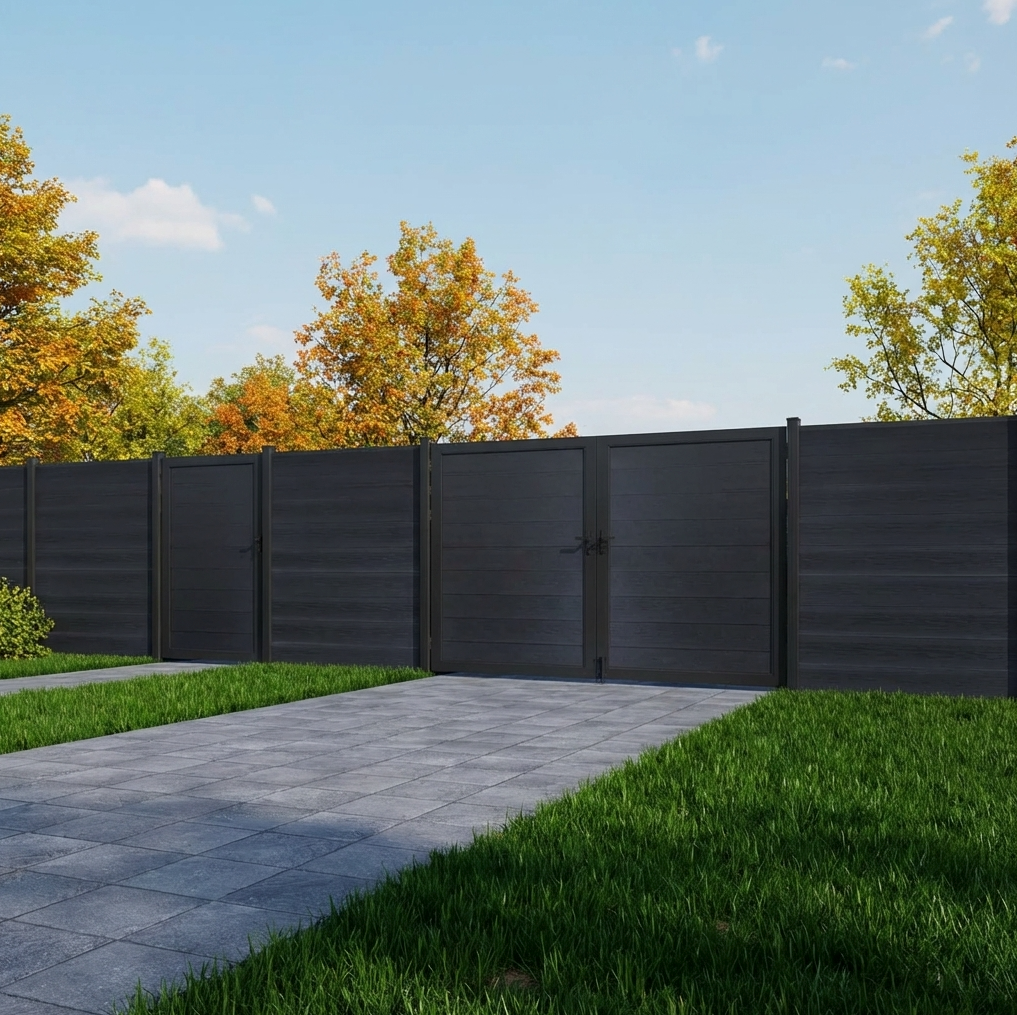 Aluminum Premium Fence Gate 4x6 – Modern, Heavy Duty, Full Privacy - Wall Forma
