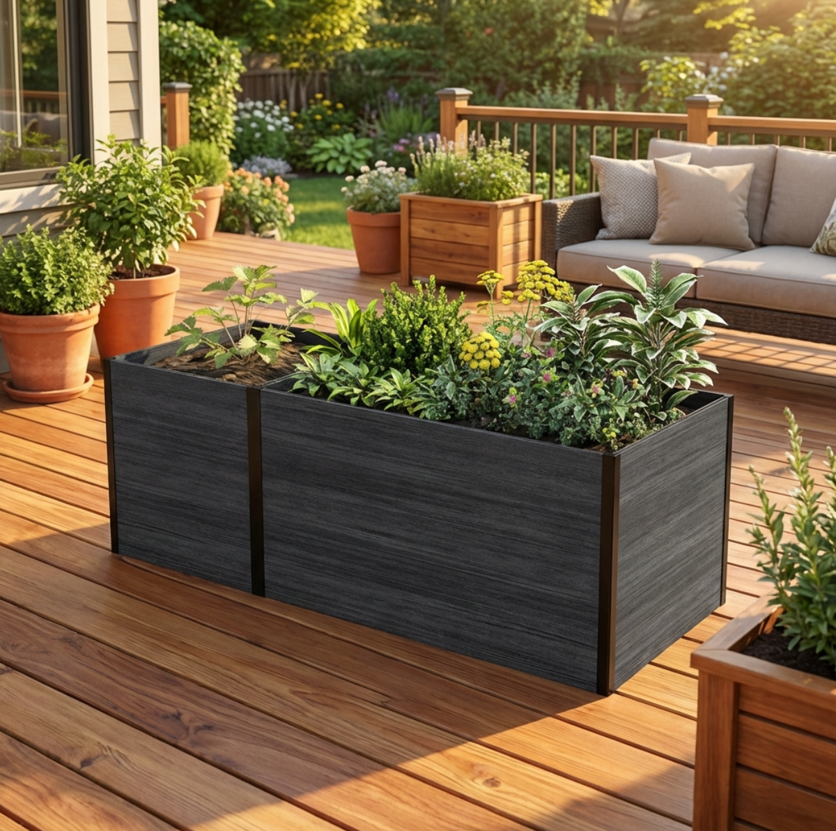 Modular Raised Garden Bed – Expandable Rectangular & Square Design (No bottom panel)