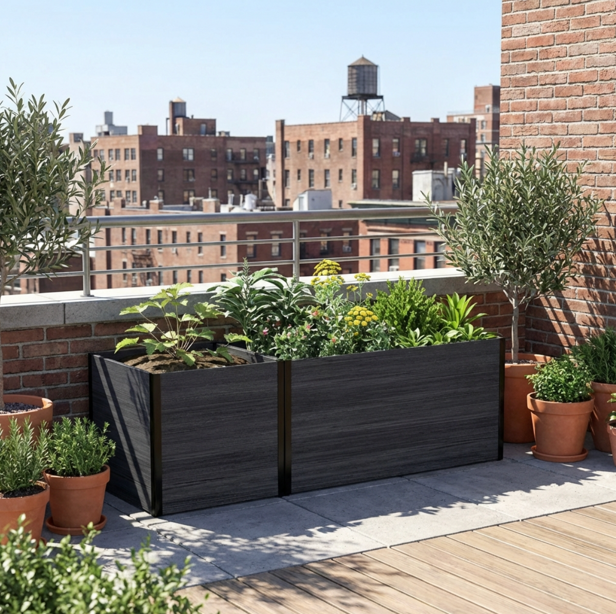 Modular Raised Garden Bed – Expandable Rectangular & Square Design (No bottom panel) - Wall Forma