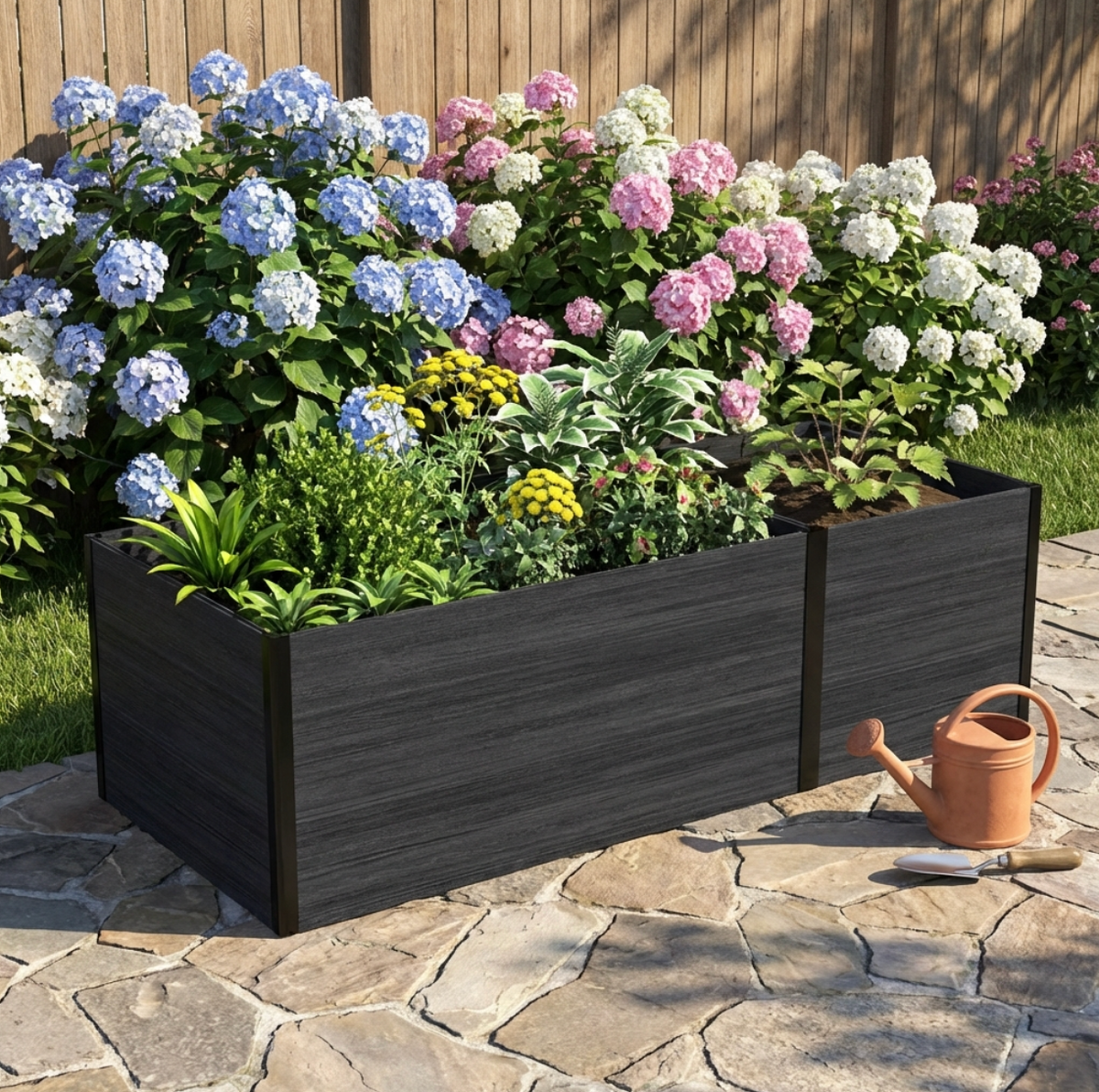 Modular Raised Garden Bed – Expandable Rectangular & Square Design (No bottom panel) - Wall Forma
