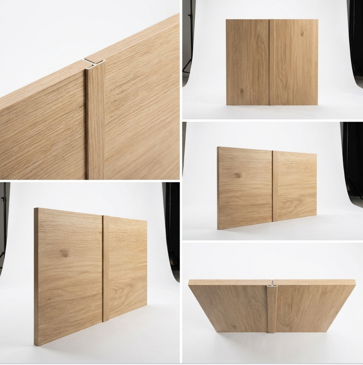 Commercial Grade White Oak Veneer Wall Panels | 108" x 48" | Waterproof & Bendable