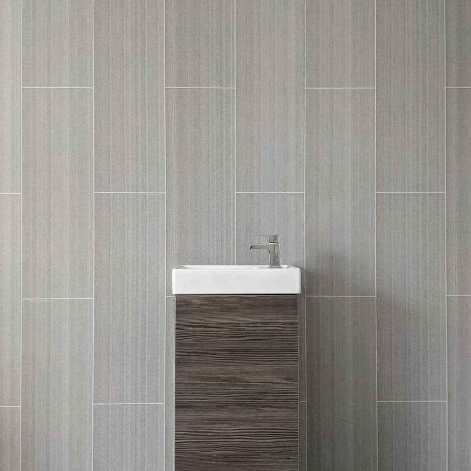 8mm Seagrass Large Tile Effect Bathroom Wall Panel - Pack of 4