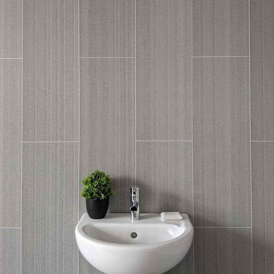 8mm Seagrass Large Tile Effect Bathroom Wall Panel - Pack of 4