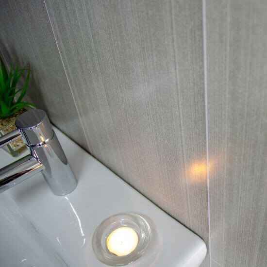8mm Seagrass Large Tile Effect Bathroom Wall Panel - Pack of 4