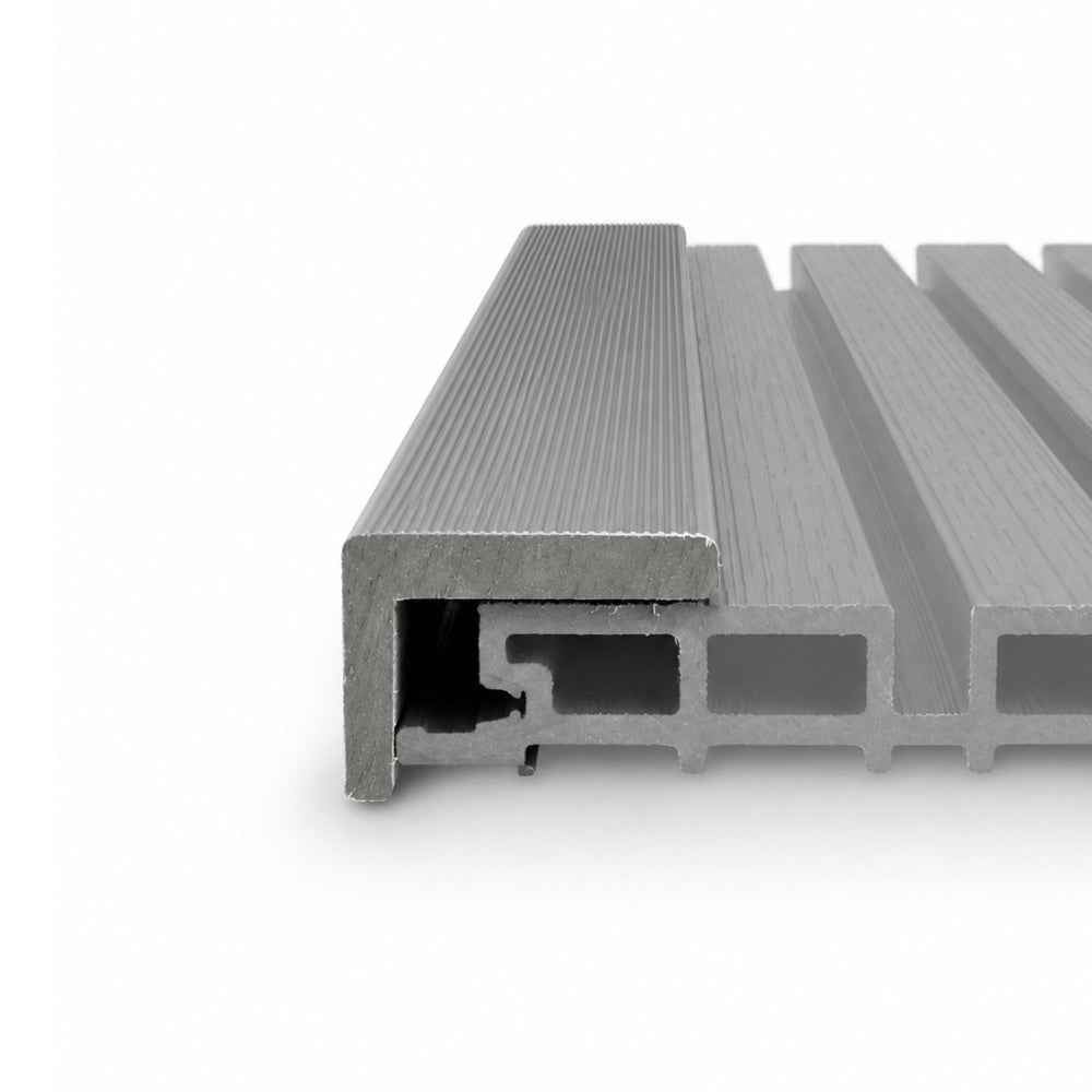 2.6M Silver Grey WPC Cladding L Trim