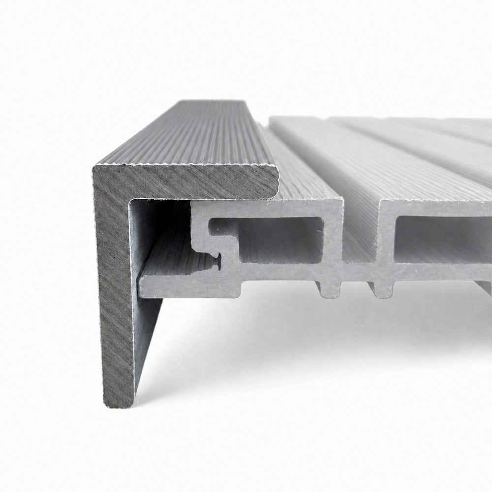 2.6M Silver Grey WPC Cladding L Trim