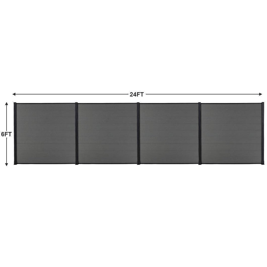 Composite Fence Co-extrusion Discounted Price -Silver Gray - Wall Forma
