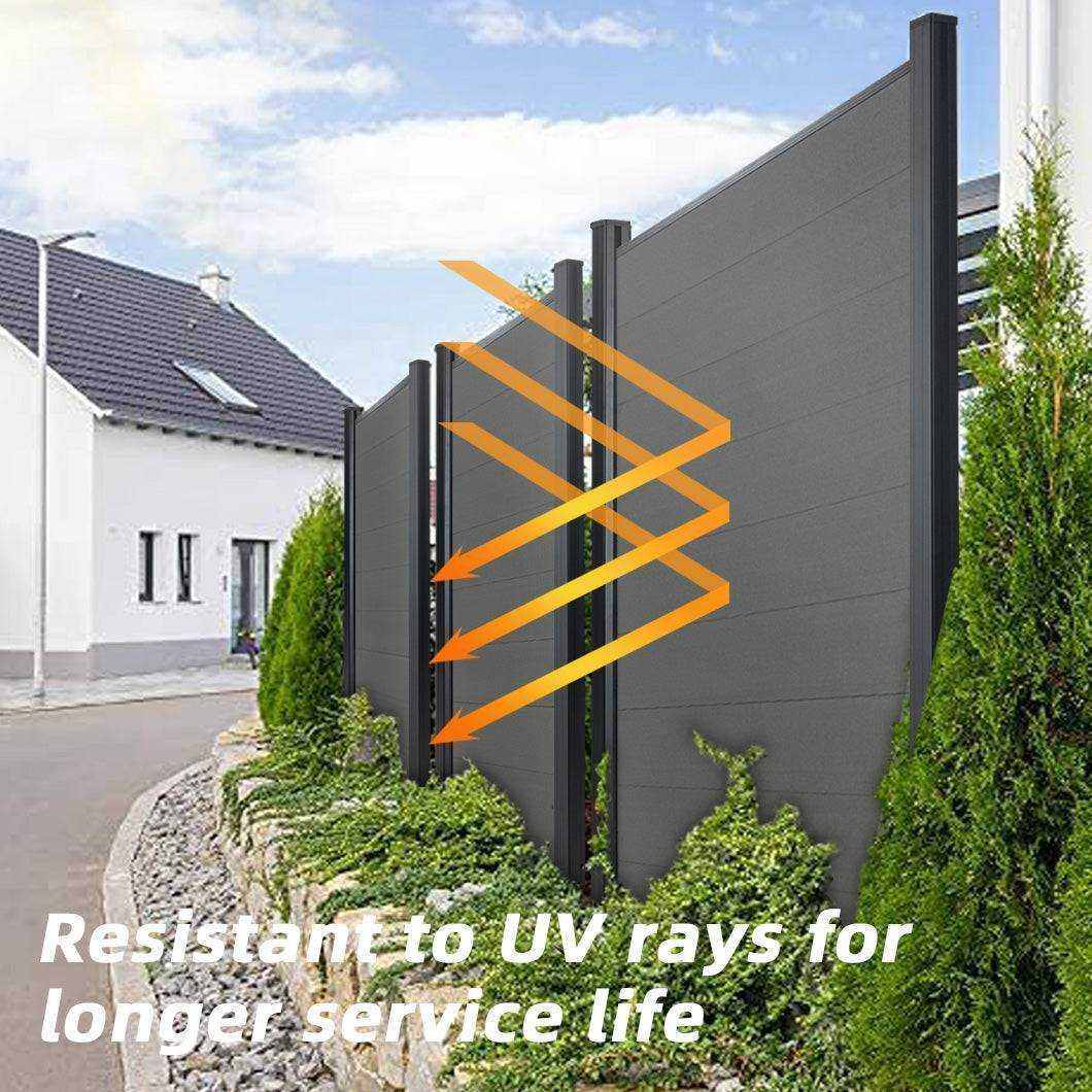 Composite Fence Co-extrusion Discounted Price -Silver Gray - Wall Forma