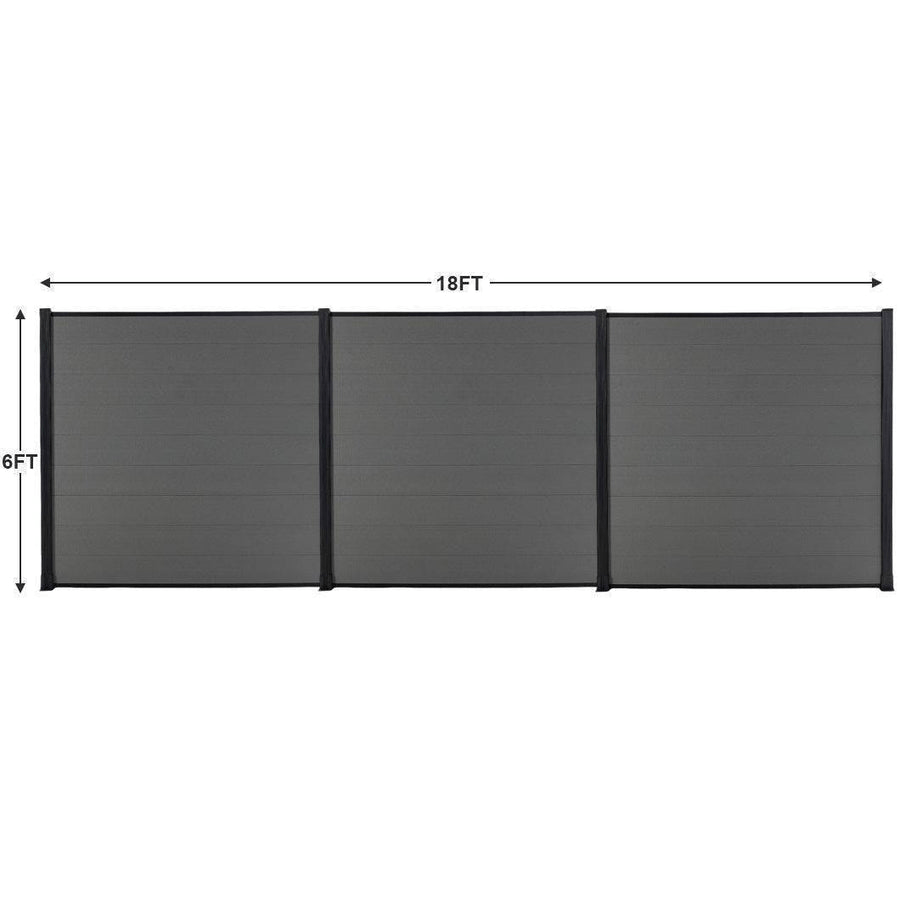 Composite Fence Co-extrusion Discounted Price -Silver Gray - Wall Forma