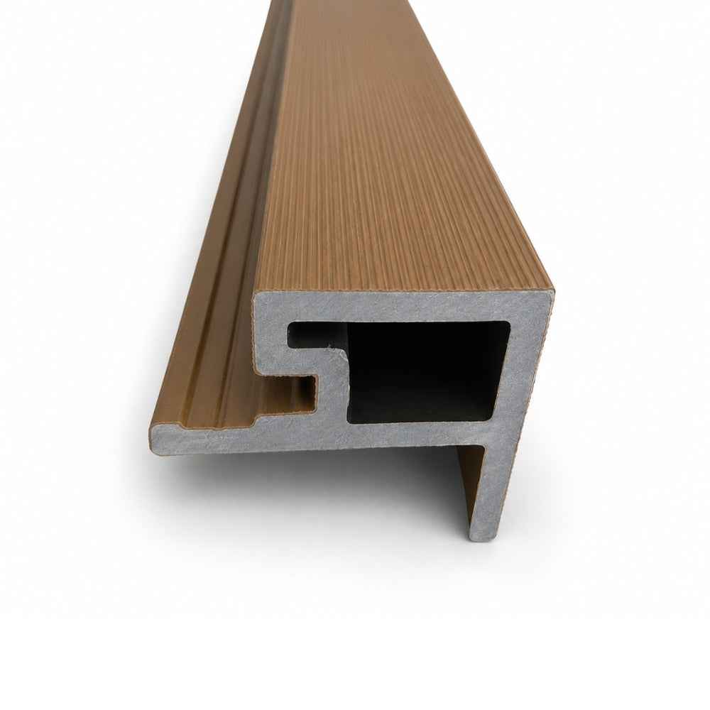 2.6M Teak WPC Cladding Starter Trim