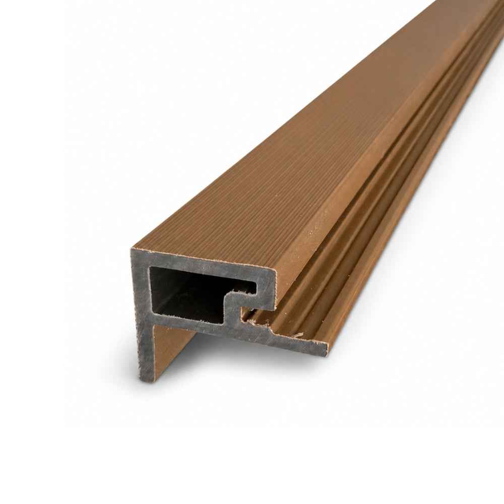 2.6M Teak WPC Cladding Starter Trim
