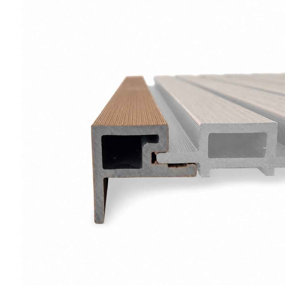 2.6M Teak WPC Cladding Starter Trim
