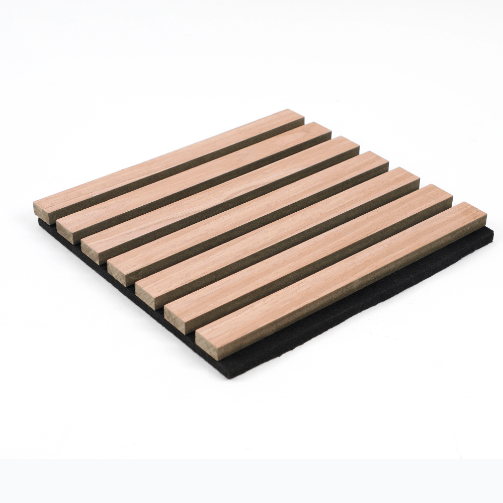 Oak & Black 94” x 24” Acoustic Wood Wall Panel - Soundproofing for Walls & Ceilings - Wall Forma