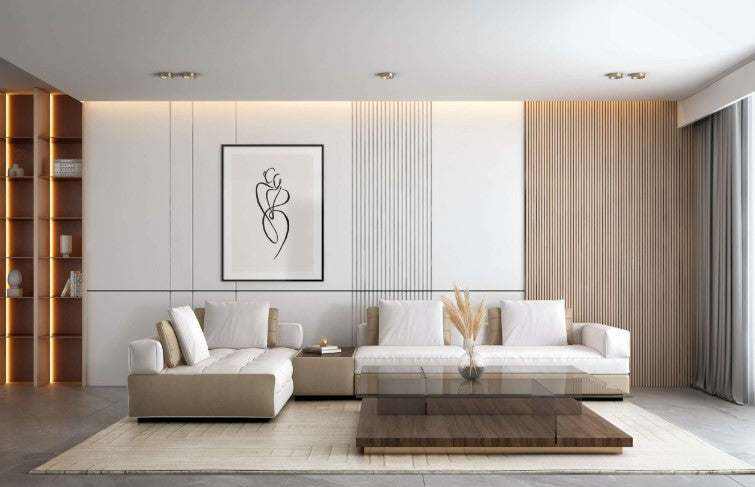 Cocoa Gray Bamboo Charcoal Wood Veneer - 4x8 ft Fireproof Sheet (32 sq ft) - Wall Forma