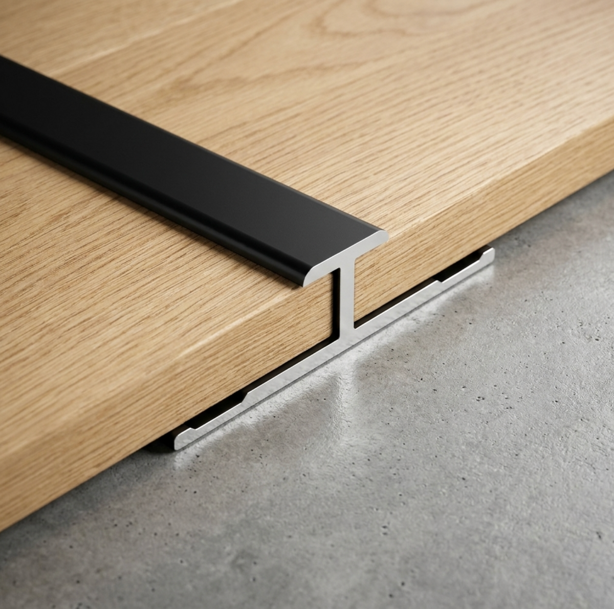 Aluminum Alloy Seamless Connection H Trim | 5/16 x 118 in