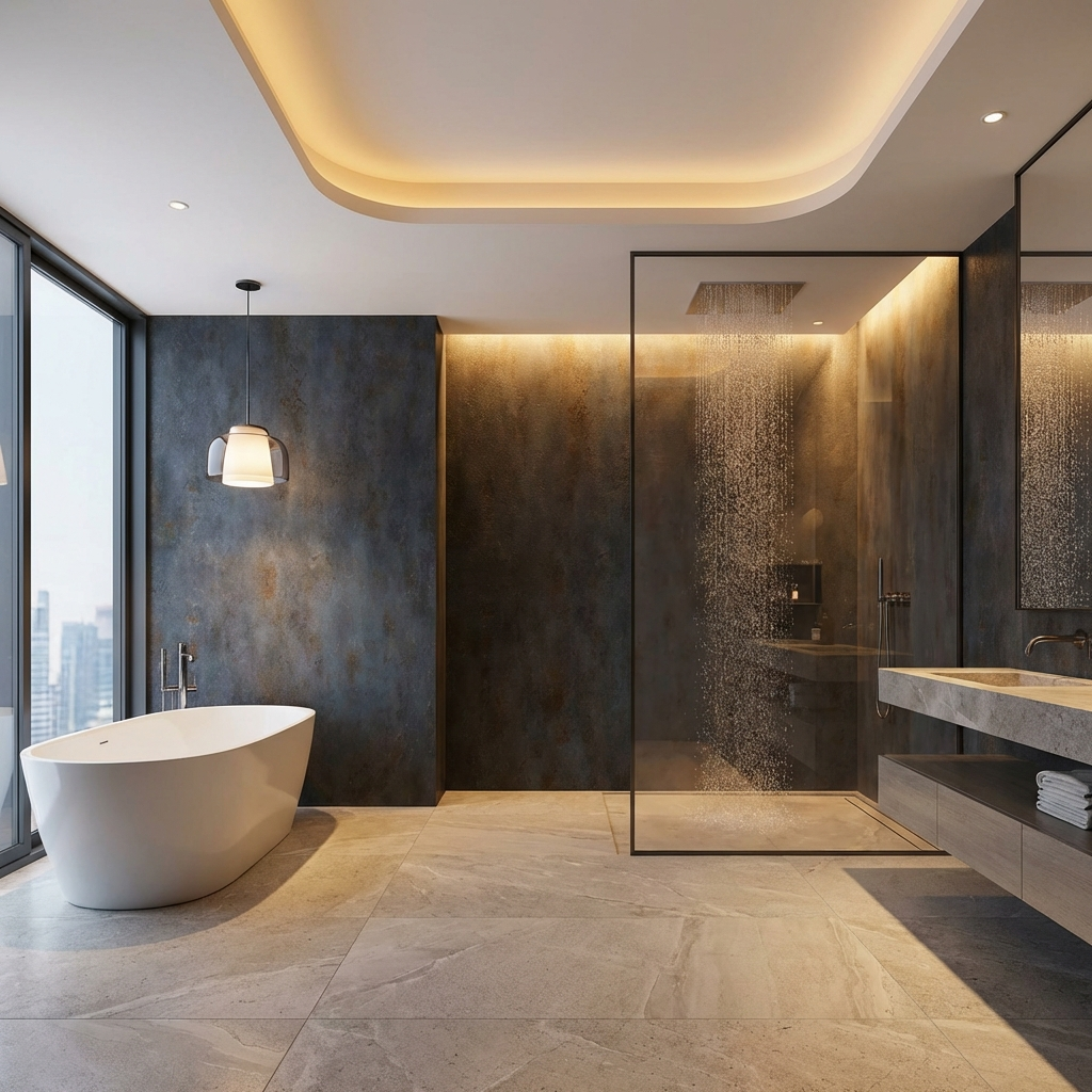 Dark Charcoal Stone Panels - Waterproof Rough Texture PVC Sheets - Wall Forma