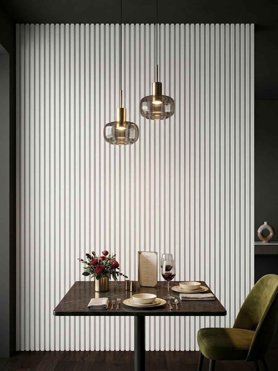 White Brushed WPC Fluted 3D Wall Panels |  42.9 sq. ft./Box