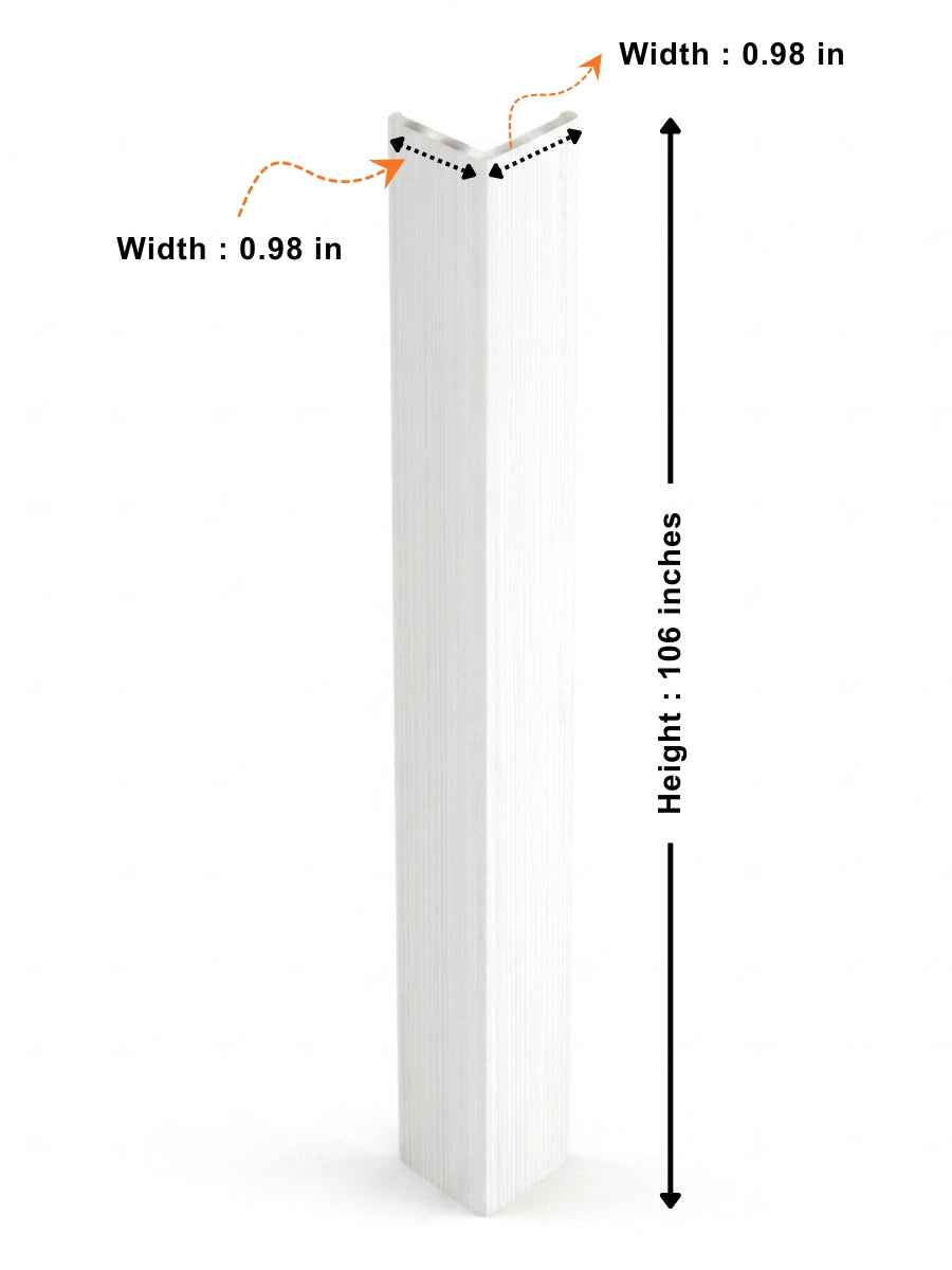 White Brushed WPC Fluted 3D Wall Panels |  42.9 sq. ft./Box